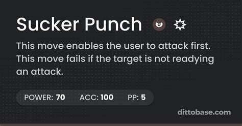 Sucker punch move